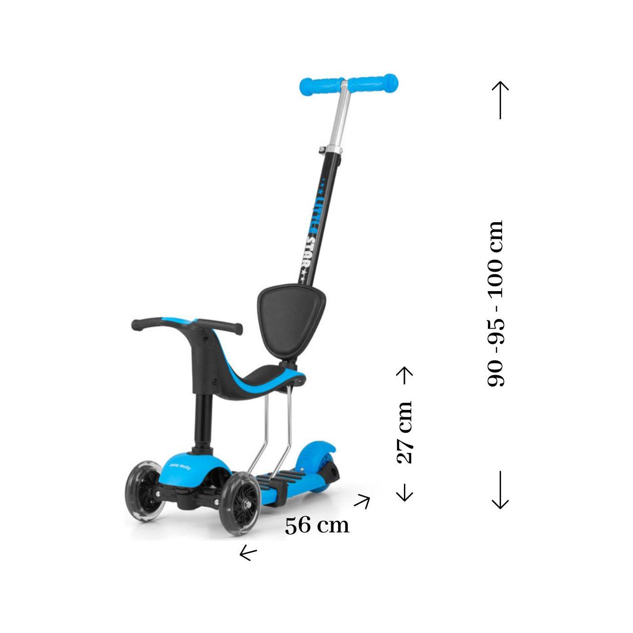 Milly Mally 3in1 Scooter - Little Star - Blue