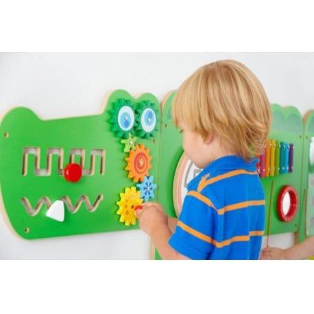 Dark Khaki Viga Sensory Educational Manipulation Board Crocodile